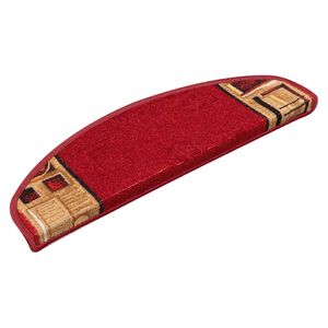 vidaXL Tapis d'escalier autoadh&eacute;sifs 5 pcs 65x21x4 cm Rouge
