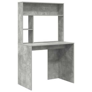 vidaXL Bureau Gris b&eacute;ton 91 x 50 x 149 cm Bois d'ing&eacute;nierie