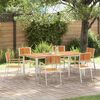 vidaXL Chaisedejardin 6 pcs Marron 56x54,5x87cm AcaciaMassif