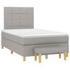 vidaXL Sommier &agrave; lattes de lit avec matelas Gris clair 120x200cm Tissu