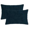 vidaXL Housse de coussin 2 pc HEERLEN Bleu marine 50 x 70 cm