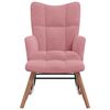 vidaXL Chaise &agrave; bascule avec repose-pied Rose Velours