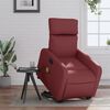 vidaXL Fauteuil inclinable de massage Rouge bordeaux Similicuir