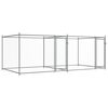 vidaXL Cage pour chien avec portes gris 4x2x1,5 m acier galvanis&eacute;