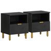 vidaXL Table de chevet noir 40x33x46 cm bois d'ing&eacute;nierie