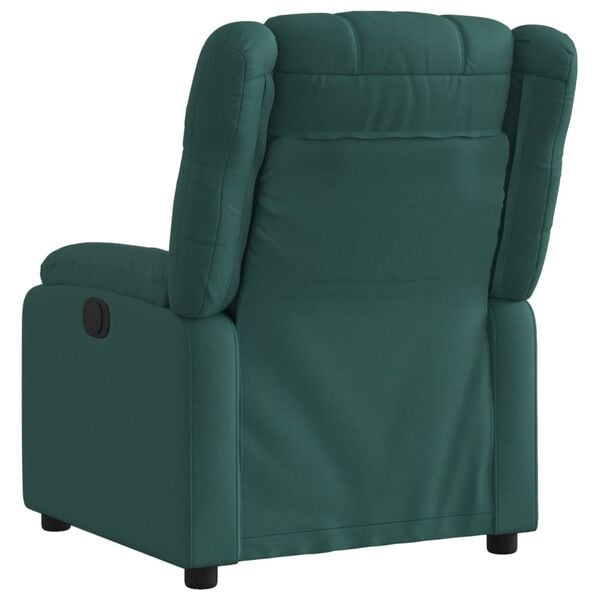 vidaXL Fauteuil inclinable vert fonc&eacute; tissu