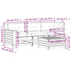 vidaXL Salon de jardin 4 pcs avec coussins bois massif douglas