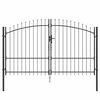 vidaXL Porte Double WOERDEN 299,5 x 224,5 cm Acier Gris Verrouillable