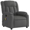 vidaXL Fauteuil inclinable de massage gris foncé tissu