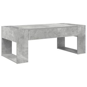 vidaXL Table basse Gris b&eacute;ton 110 x 50 x 41 cm Bois d'ing&eacute;nierie