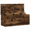 vidaXL Bo&icirc;te de rangement ch&ecirc;ne fum&eacute; 90x35x35 cm bois d'ing&eacute;nierie