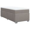vidaXL Sommier &agrave; lattes de lit avec matelas Taupe 90x200 cm Tissu