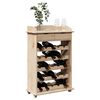 vidaXL Étagère à vin Marron 90 x 60 x 30 cm Bois de pin massif