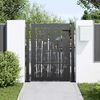 vidaXL Porte de Jardin Noir 85 x 130 cm Acier enduit de poudre
