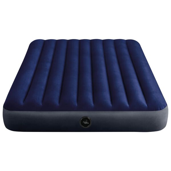 Intex Lit gonflable avec pompe Dura-Beam 152x203x25 cm bleu