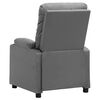 vidaXL Fauteuil inclinable Gris Similicuir