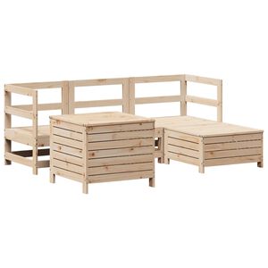 vidaXL Salon de jardin 5 pcs bois de pin massif