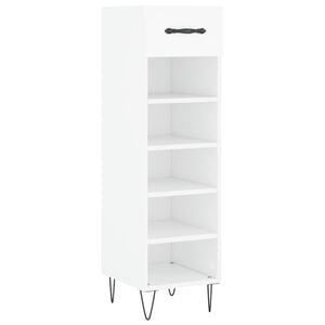 vidaXL Armoire &agrave; chaussures blanc 30x35x105 cm bois d'ing&eacute;nierie