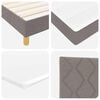 vidaXL Lit &agrave; ressorts avec matelas Taupe 200 x 140 cm tissu