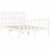 vidaXL Cadre de lit sans matelas blanc bois de pin massif