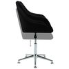 vidaXL Chaise pivotante à manger noir tissu