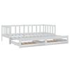 vidaXL Lit coulissant sans matelas 2x(90x200) cm blanc