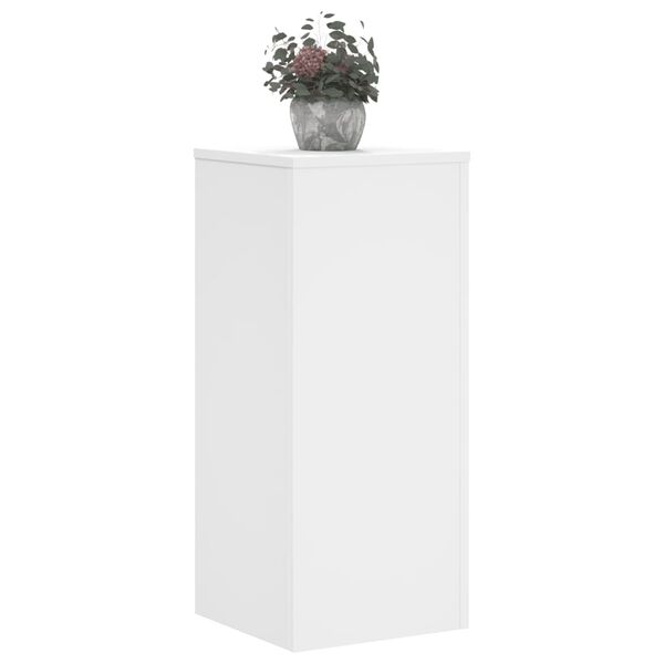 vidaXL Supports pour plantes 2 pcs blanc 30x30x70 cm bois d'ing&eacute;nierie