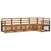 vidaXL Ensembles de canap&eacute;s 5 pcs Naturel Bois d'Acacia Massif