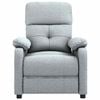 vidaXL Fauteuil de massage Gris clair Tissu