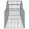 vidaXL Paniers à gabions arqués 11 pcs 200x50x40/60 cm fer galvanisé