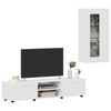 vidaXL Ensemble meuble TV FLORIN Blanc brillant Bois d'ing&eacute;nierie
