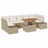 vidaXL Ensemble de salle à manger pour jardin 8 pcs Beige et crème
