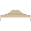 vidaXL Toit de tente de réception 4x3 m Beige 270 g/m²