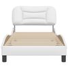 vidaXL Cadre de lit sans matelas Hvar blanc 90x200 cm similicuir