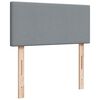 vidaXL Sommier &agrave; lattes de lit et matelas Gris clair 90x190 cm Tissu