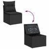vidaXL Ensemble de canap&eacute; de jardin 8 pcs Noir Poly Rattan