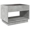 vidaXL Table basse avec LED infini gris b&eacute;ton 70x50x50 cm
