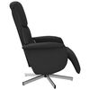 vidaXL Fauteuil inclinable de massage avec repose-pieds noir tissu