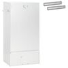 vidaXL Four &agrave; fumer 3 pcs 44,5 x 29 x 83 cm Acier galvanis&eacute; Argent&eacute;