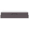 vidaXL Lit avec rangement et matelas Gris 90 x 190 cm Simili cuir