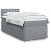 vidaXL Sommier &agrave; lattes de lit avec matelas gris clair 80x200 cm tissu