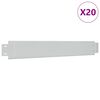 vidaXL Cl&ocirc;ture de pelouse flexible 20 pcs Acier galvanis&eacute; 100x14 cm