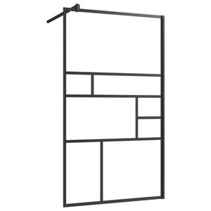 vidaXL Paroi de douche &agrave; verre ESG transparent 90x195 cm Noir