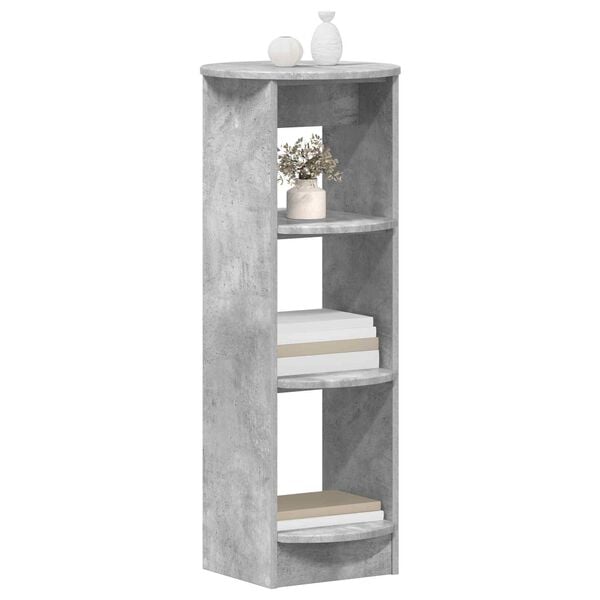 vidaXL Meuble d'appoint Gris B&eacute;ton 40 x 40 x 100 cm Bois d&rsquo;ing&eacute;nierie