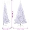 vidaXL Sapin de Noël artificiel avec 300 LED Blanc 240 cm PVC et Acier
