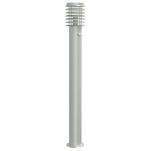 vidaXL Lampadaire d'ext&eacute;rieur avec capteur argent&eacute; acier inoxydable