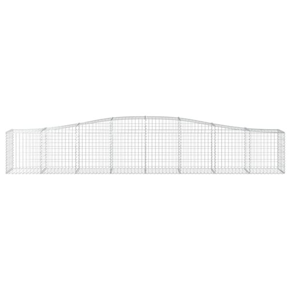 vidaXL Panier de gabions arqué 400x50x60/80 cm Fer galvanisé