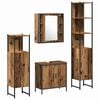 vidaXL Ensemble de mobilier de salle de bain avec &eacute;tag&egrave;re 4 pcs Marron