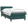vidaXL Sommier &agrave; lattes de lit et matelas vert fonc&eacute; 100x210cm velours