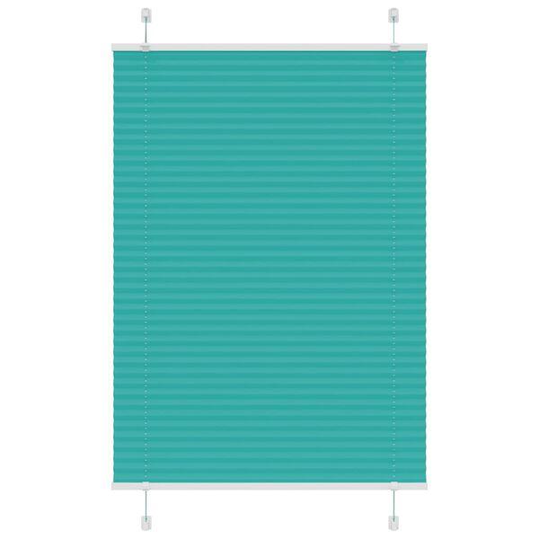 vidaXL Store pliss&eacute; vert p&eacute;trole 90x150 cm largeur du tissu 89,4 cm